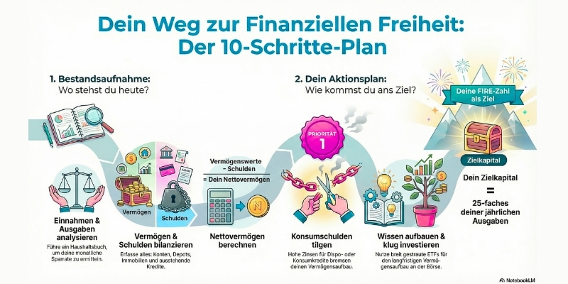10 Schritte bis zur finanziellen Freiheit - Anleitung von Coasting to FIRE