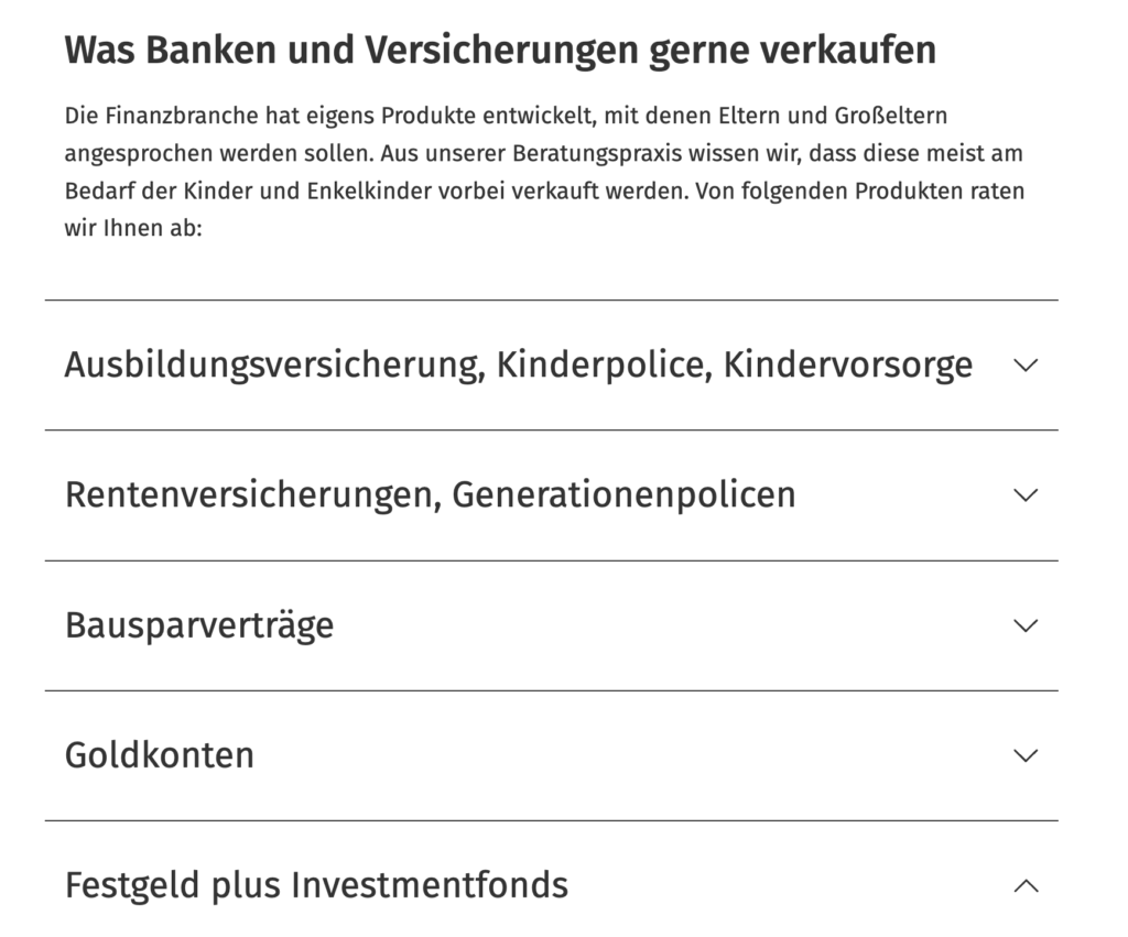 Bei diesen Produkten rät die Verbraucherzentale ab bei der Geldanlage für Enkel