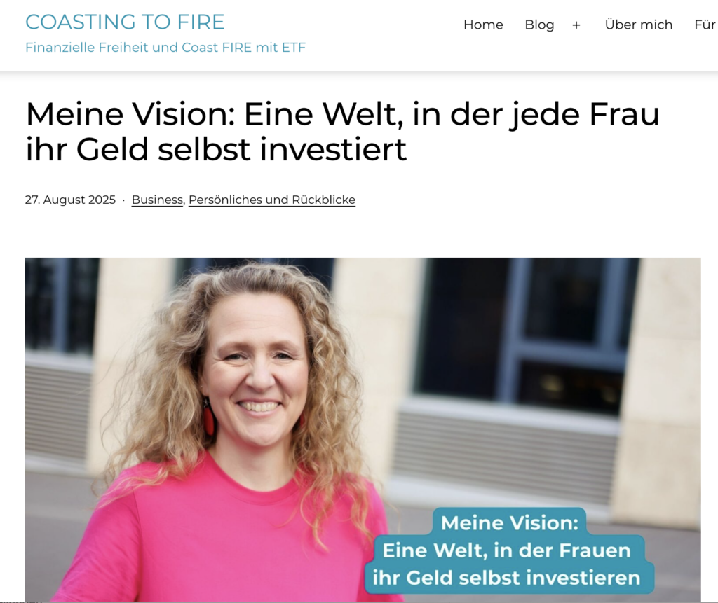 Jahresrückblick 2025 von Nadine Cabrera von Coasting to FIRE: Meine Vision erblickt das Licht der Welt - natürlich in einem Blogartikel