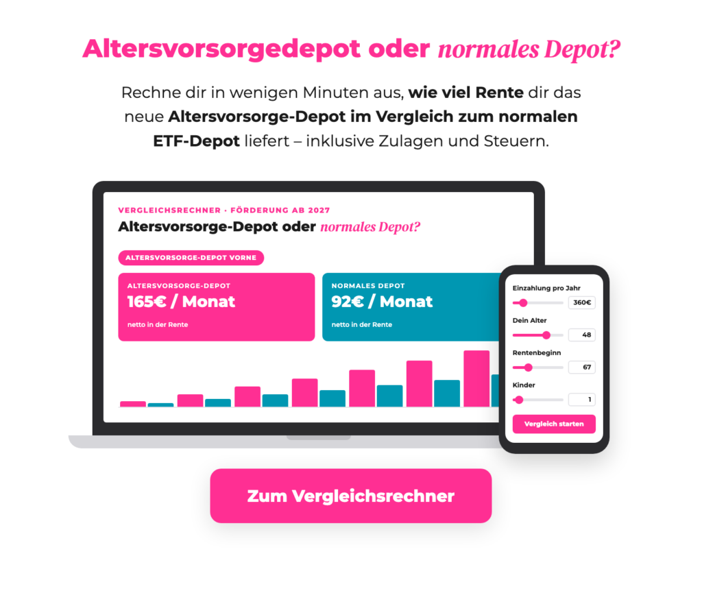 Lohnt sich das Altersvorsorge-Depot im Vergleich zu einem normalen ETF-Depot?
